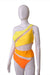 OYOANGLE Women's Colorblock Cut Out One Piece Bathing Suit Size XL